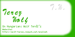 terez wolf business card